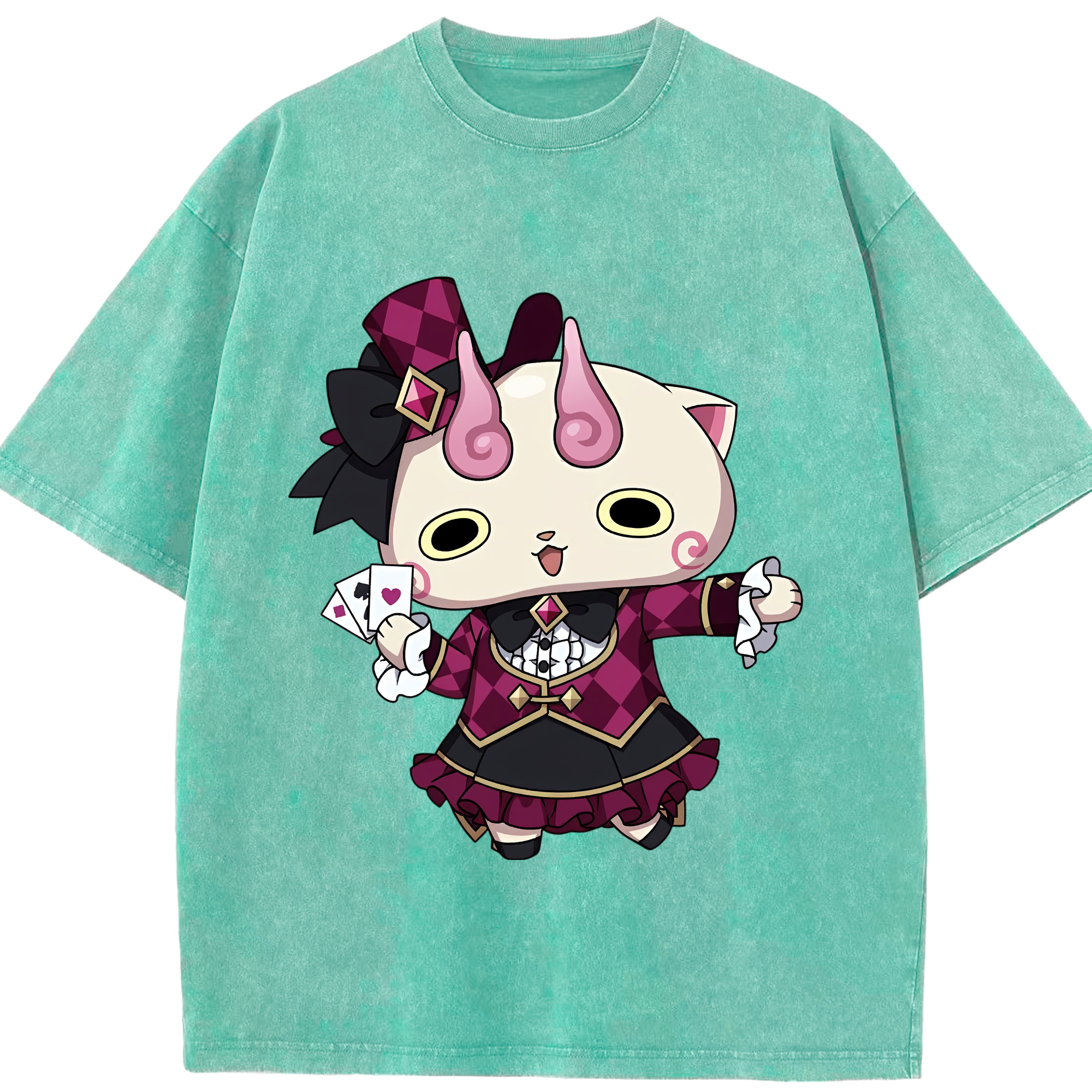 （画像用） 妖怪ウォッチ Yo-kai Watch 綿100% ヴィンテージ風 半袖Tシャツ（フロントプリント）